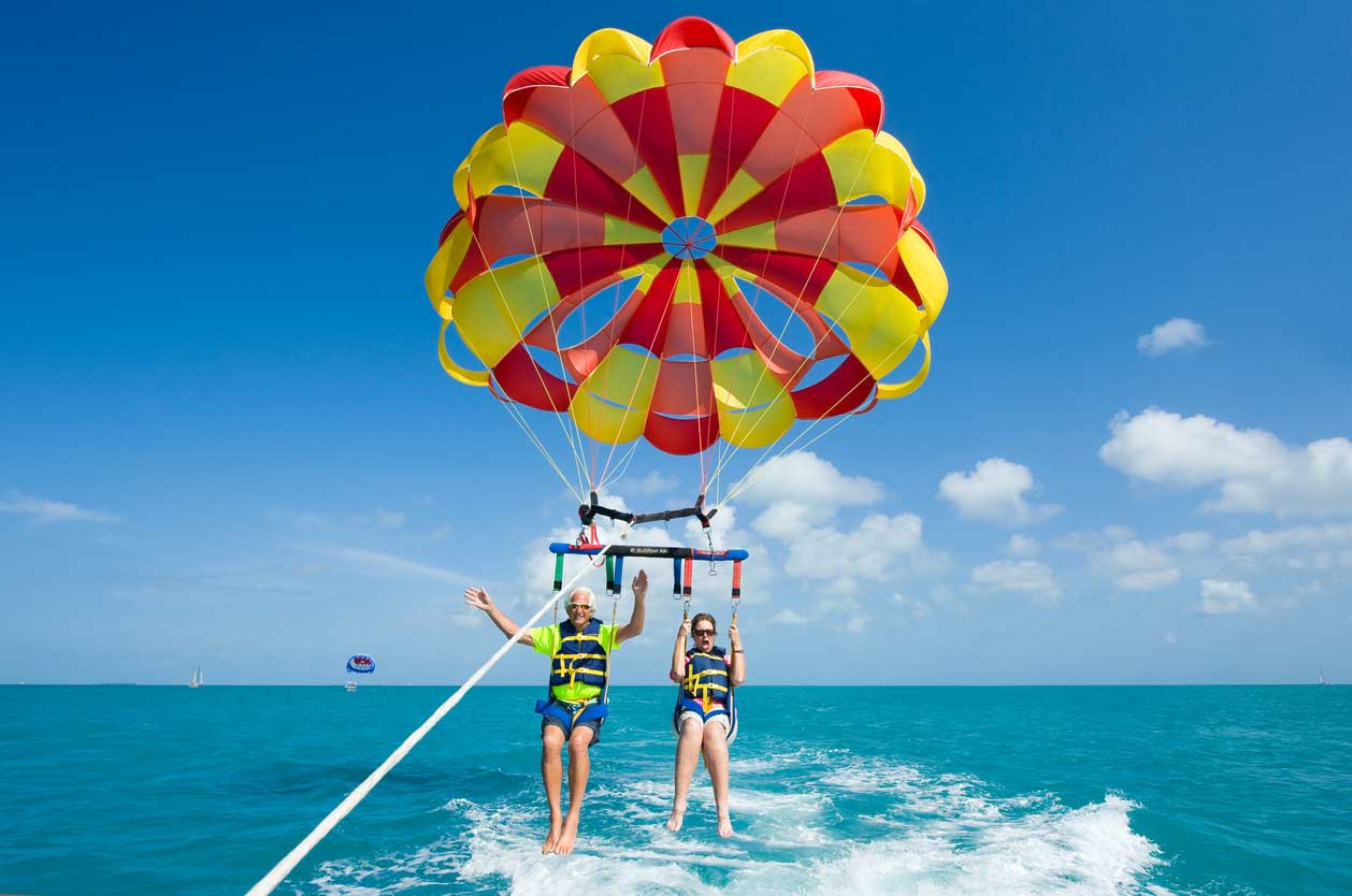 Parasailing at Corbyn's Cove